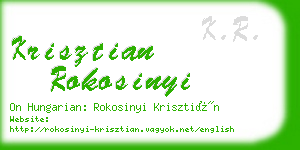krisztian rokosinyi business card